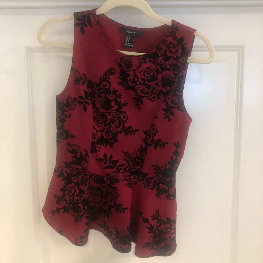 Red/Black floral shirt - tags still on!